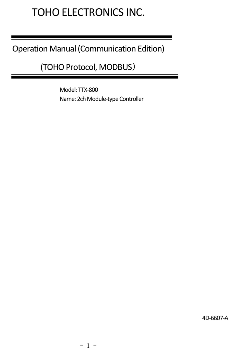 Toho Electronics TTX-800 Operation manual