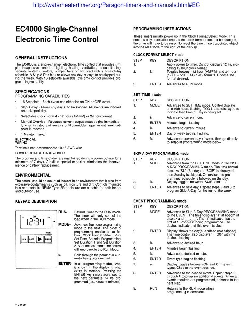 Paragon EC4000 User manual Paragon EC4000 User manual