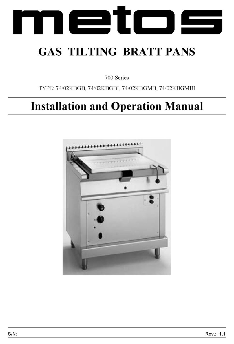 Metos 700 Series Installation and operation manual