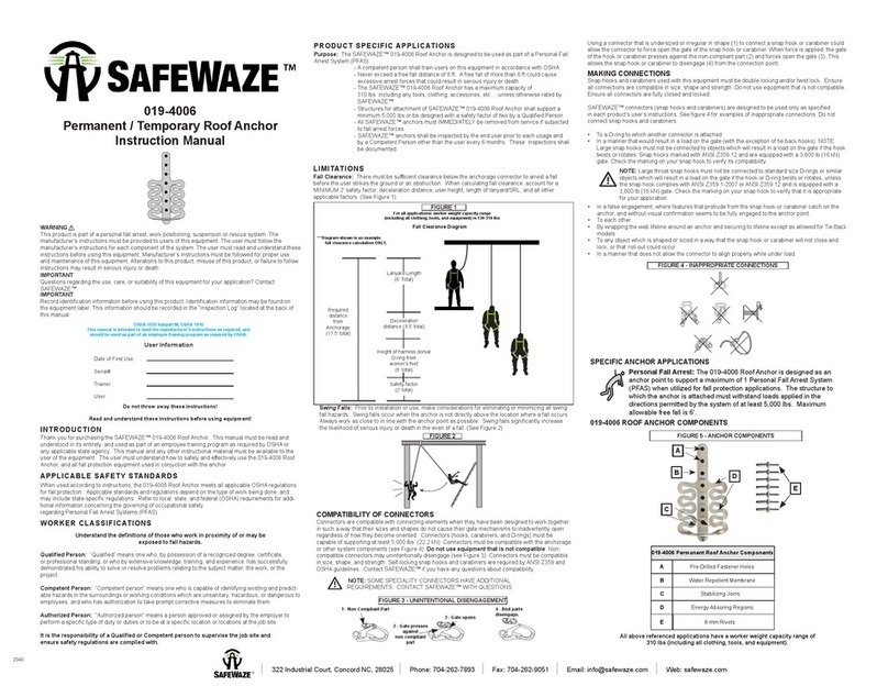 SafeWaze 019-4006 instruction manual