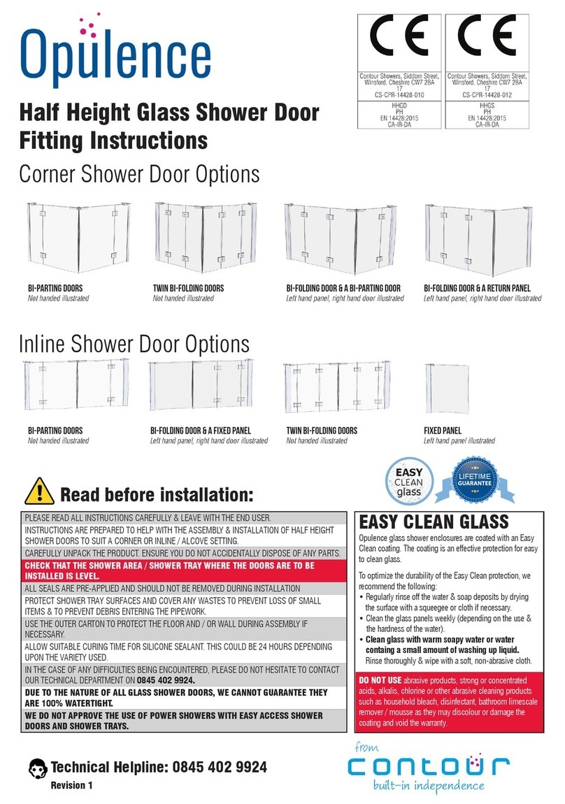 Contour Opulence Fitting instructions Contour Opulence Fitting instructions