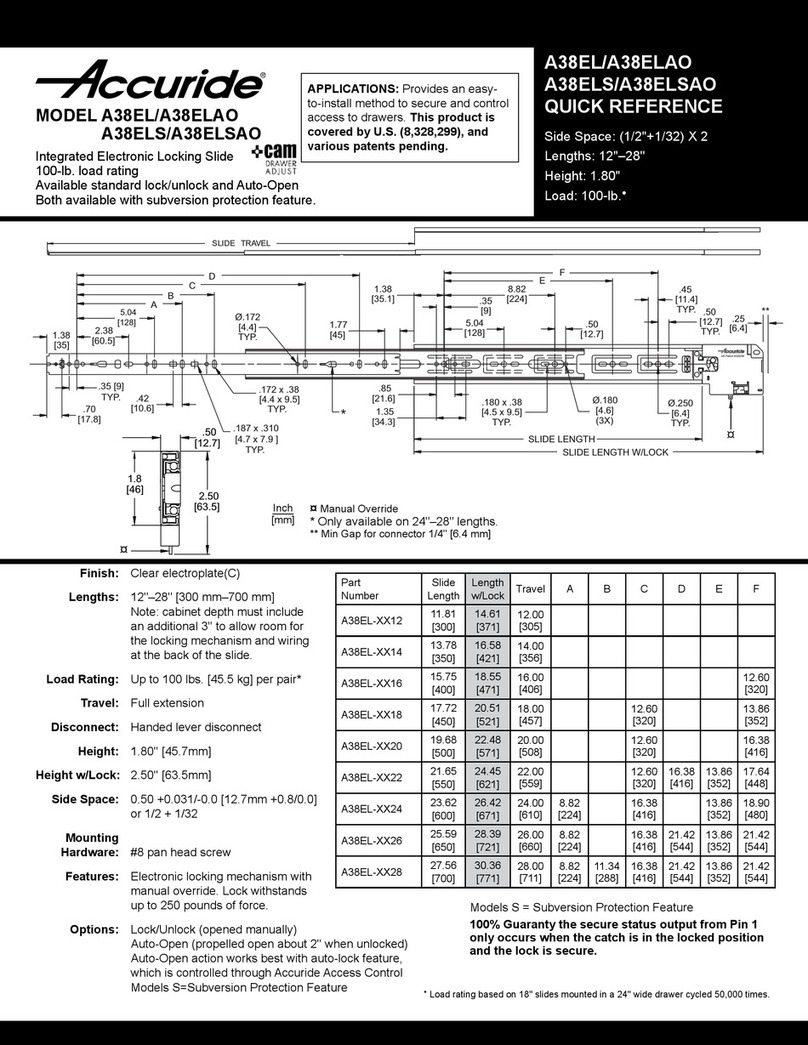 Accuride A38EL quick reference