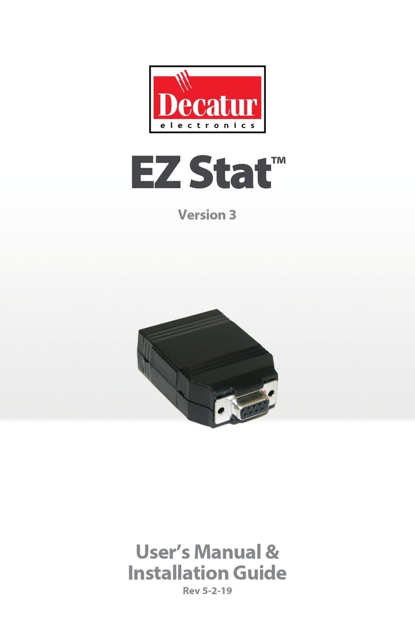 Decatur Electronics EZ Stat User manual