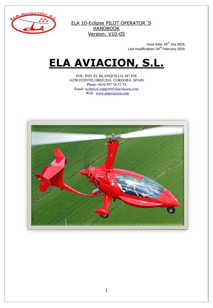 ELA Aviacion ELA 10-Eclipse Pilot operator's handbook