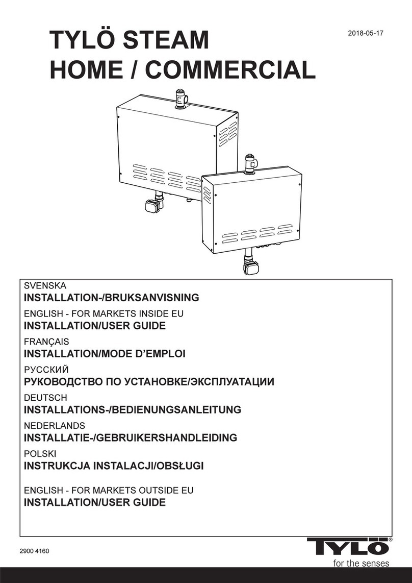 Tylo STEAM HOME Installation & user guide