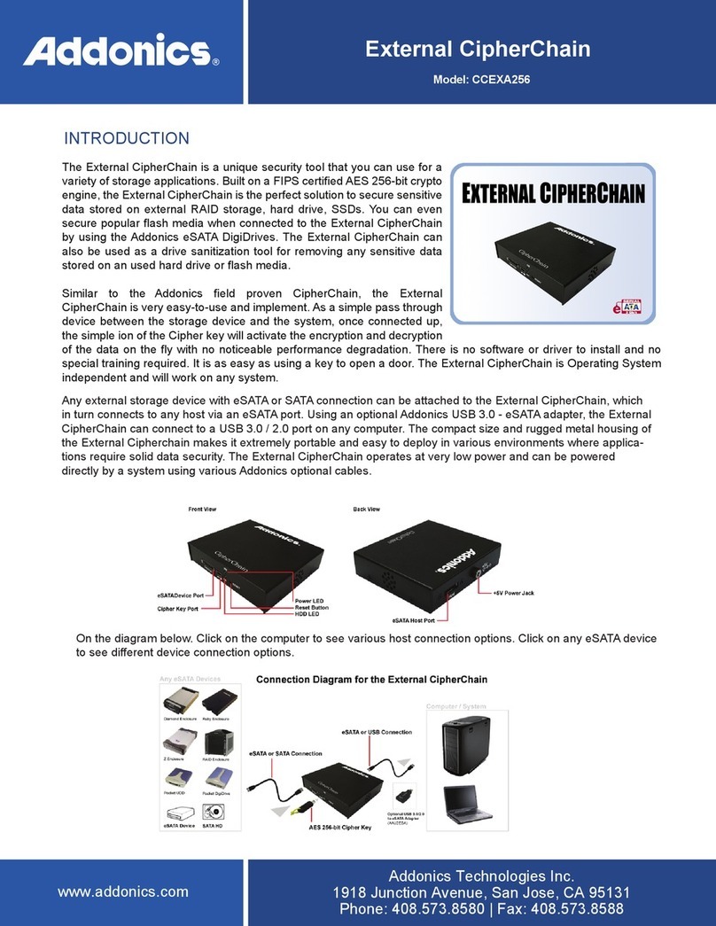 Addonics Technologies External CipherChain manual