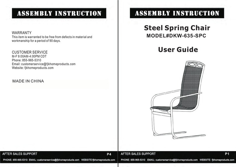 FJK home products DKW-635-SPC Assembly instruction