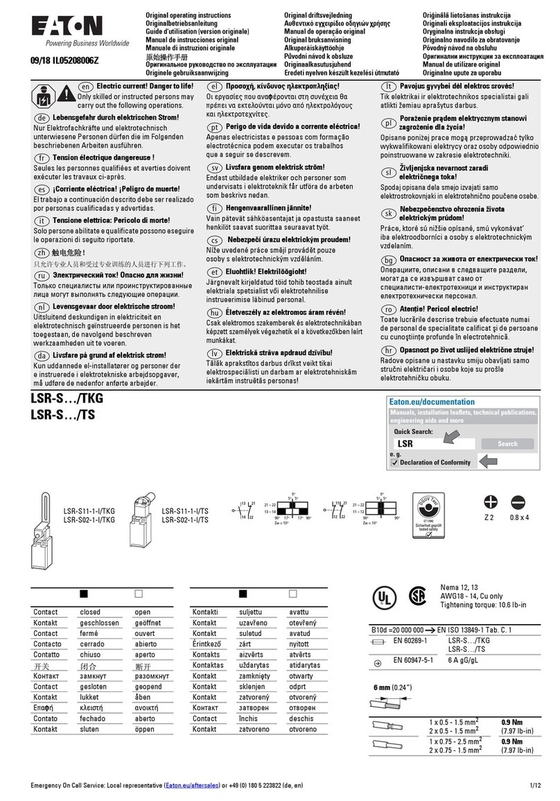Eaton LSR-S TKG Series User manual