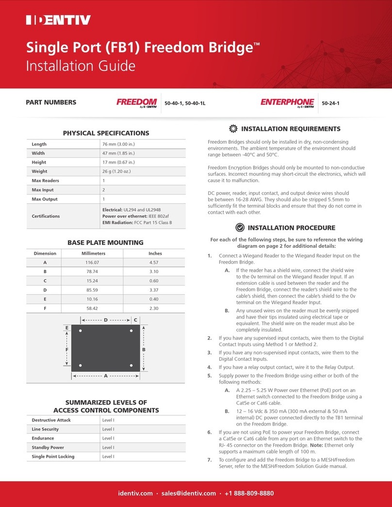 Identiv Freedom 50-40-1 installation guide