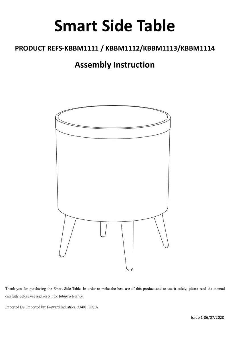 Forward Industries Smart Side Table REFS-KBBM1111 Assembly instruction Forward Industries Smart Side Table REFS-KBBM1111 Assembly instruction
