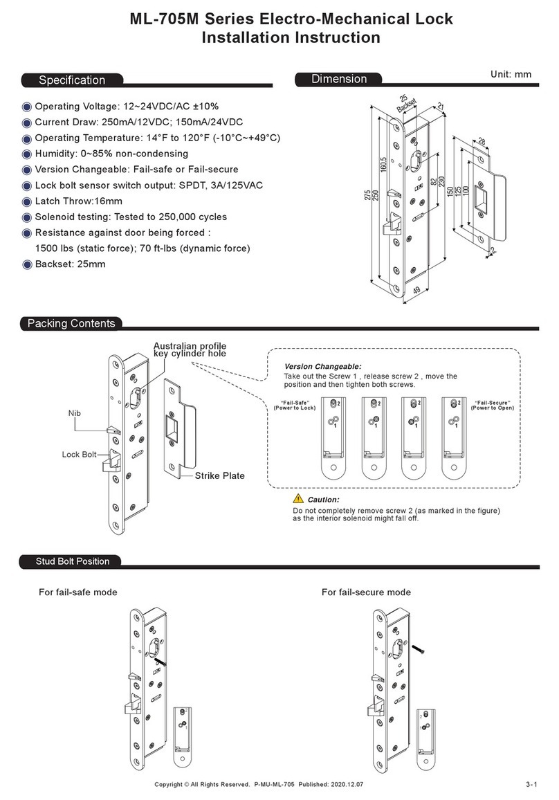 ANXELL ML-705M Series Installation instruction
