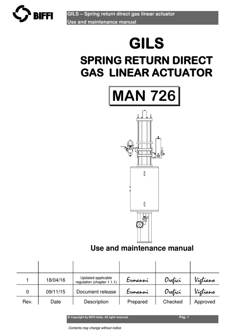 BIFFI GILS Use and maintenance manual