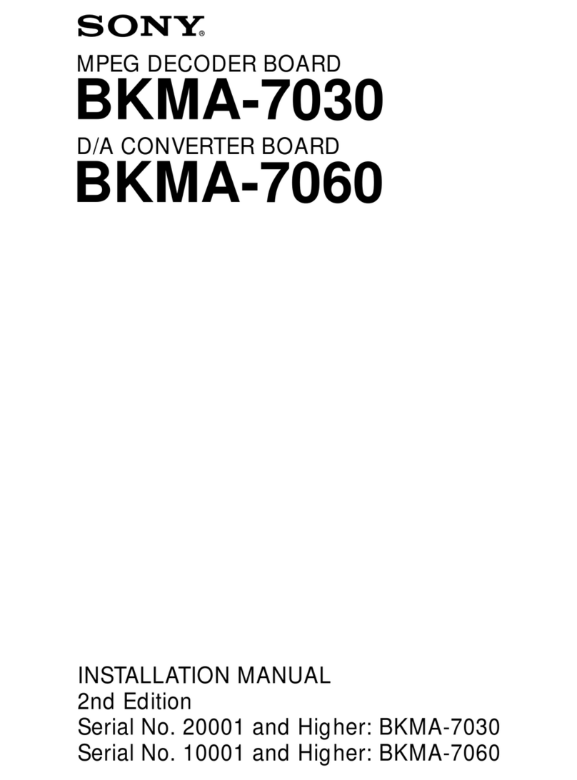 Sony BKMA-7030 installation manual