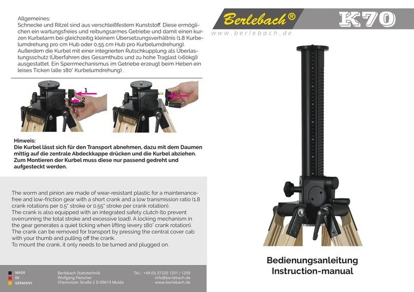Berlebach K70 instruction manual