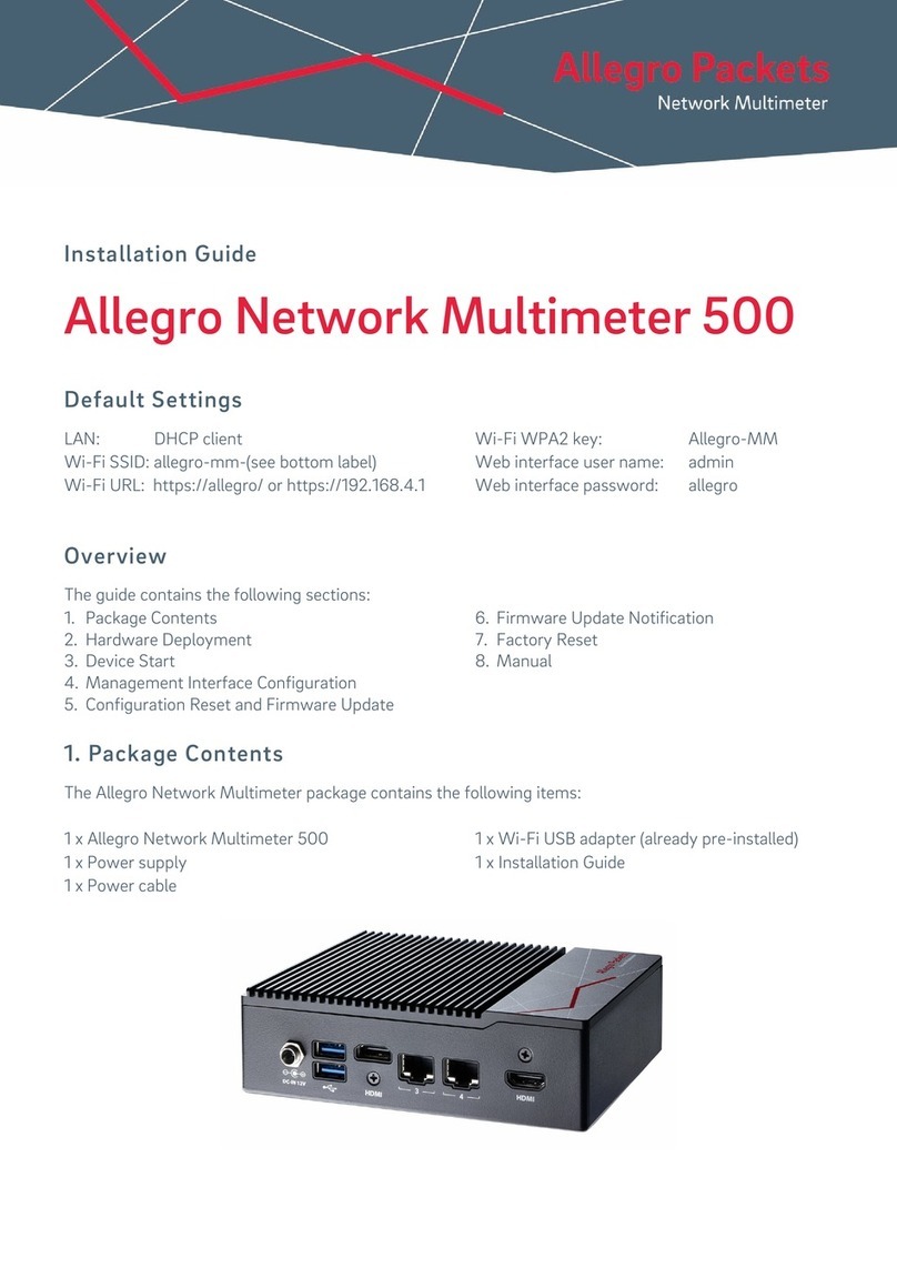 Allegro Network Multimeter 500 installation guide Allegro Network Multimeter 500 installation guide