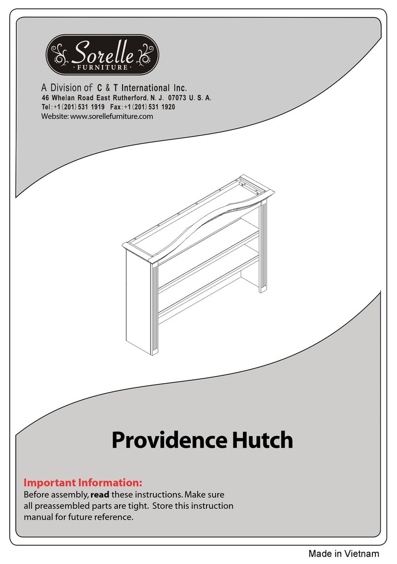 C&T International Sorelle FURNITURE Providence Hutch instructions