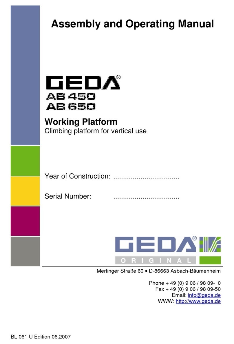 GEDA AB 450 User instructions