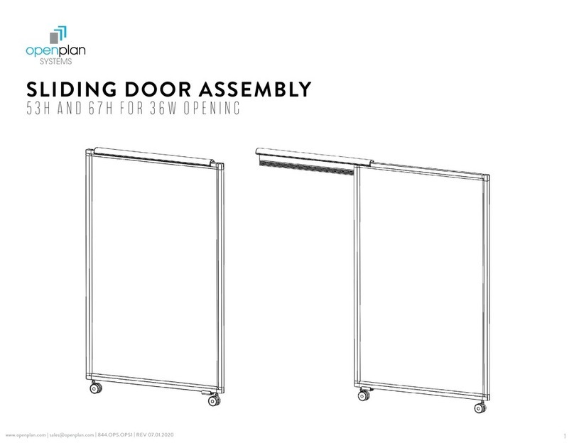 Open Plan Systems SLIDING DOOR manual