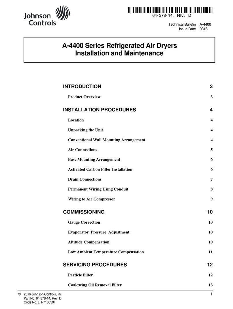 Johnson Controls A-4400 Series Installation and Maintenance