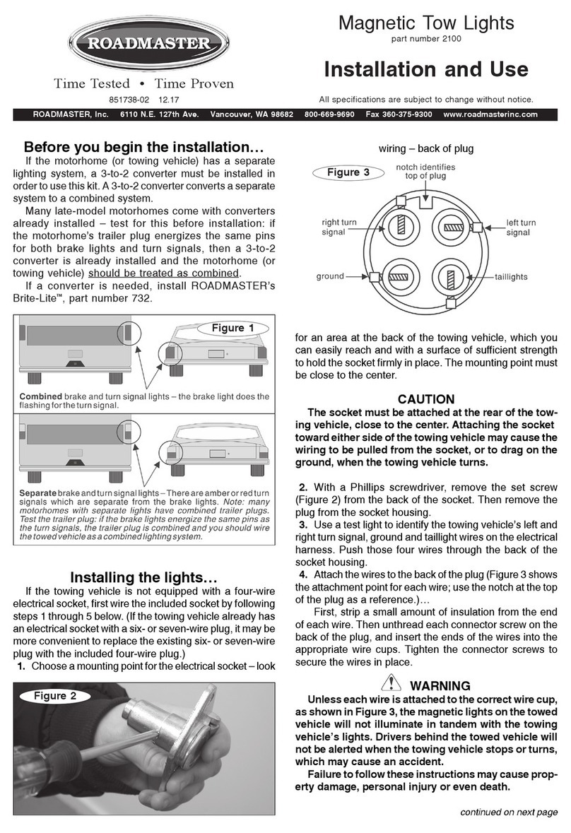 Roadmaster 2100 Installation and use