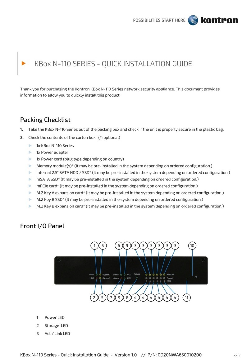Kontron KBox N-110 Series Quick installation guide Kontron KBox N-110 Series Quick installation guide