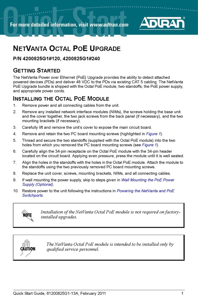 ADTRAN NETVANTA OCTAL POE User manual