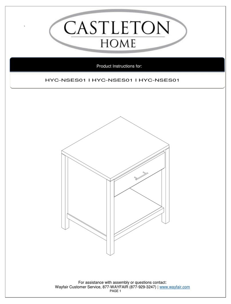 Castleton Home HYC-NSES01 Instruction sheet