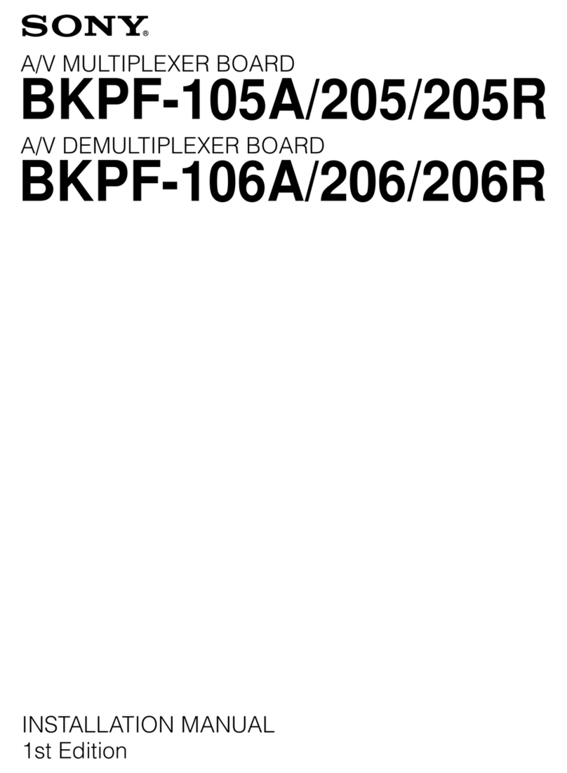 Sony BKPF-105A installation manual