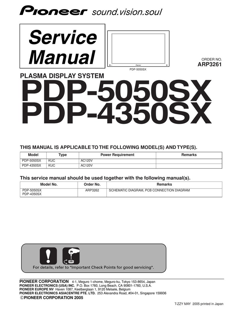 Pioneer PDP5050SX User manual