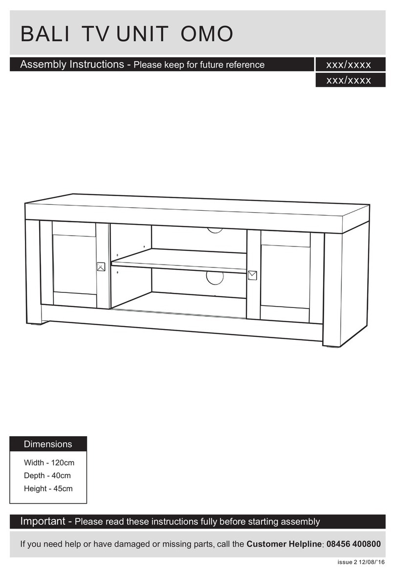 Argos BALI TV UNIT OMO Assembly instructions