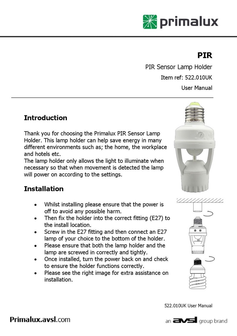 Avsl primalux 522.010UK user manual