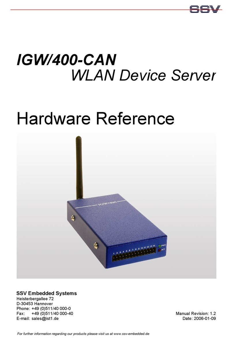 SSV Embedded Systems IGW/400-CAN Application guide