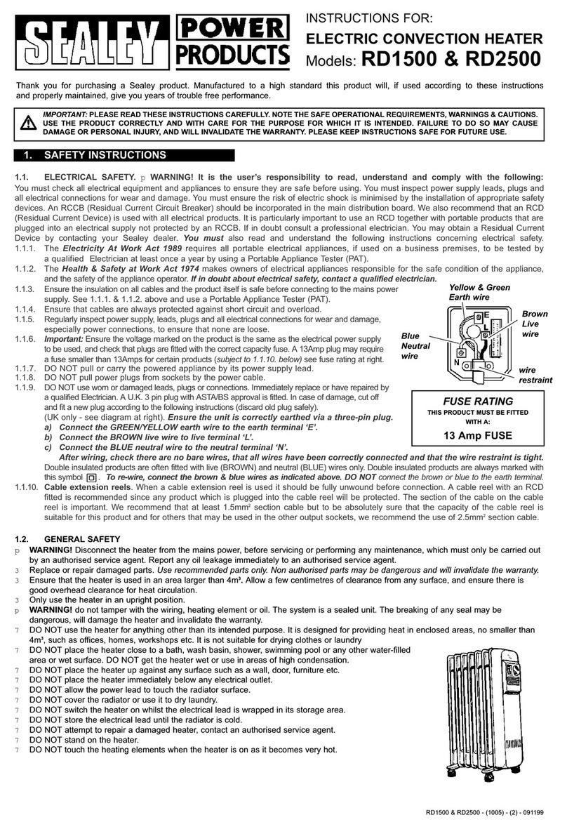 Sealey RD1500 User manual