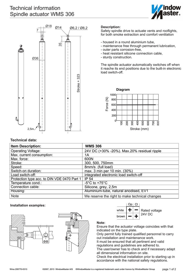 WindowMaster WMS 306 technical information