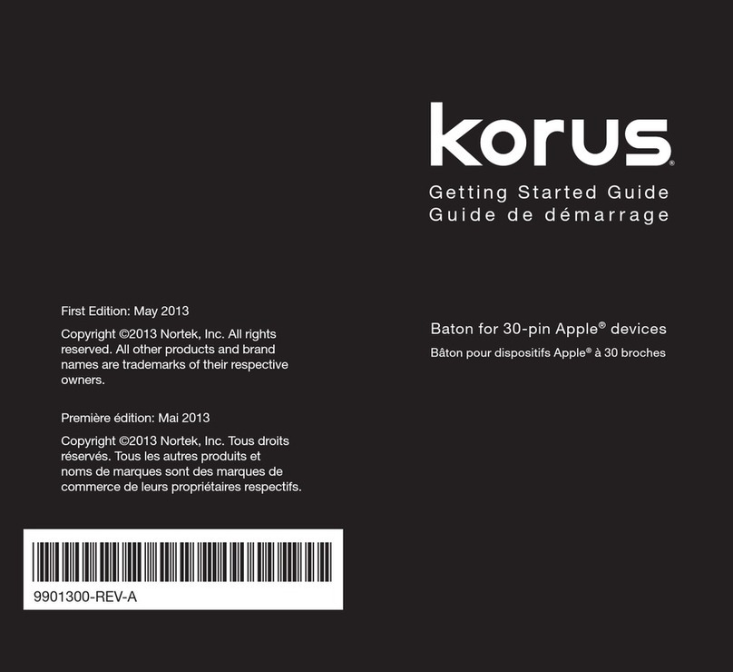 Nortek korus Baton Getting started guide