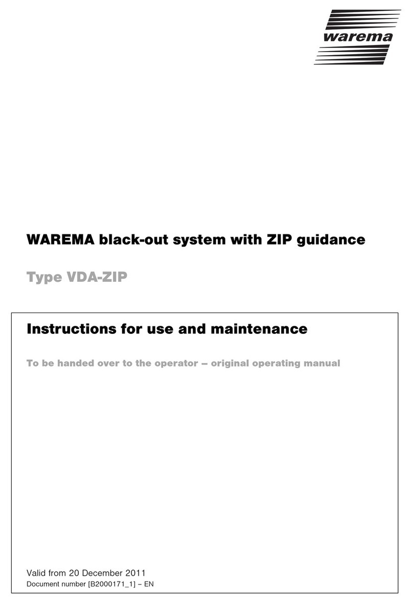 WAREMA VDA-ZIP Instructions for use and maintenance