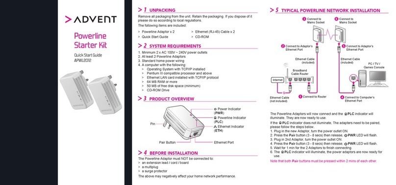 Advent APWL-2012 quick start guide