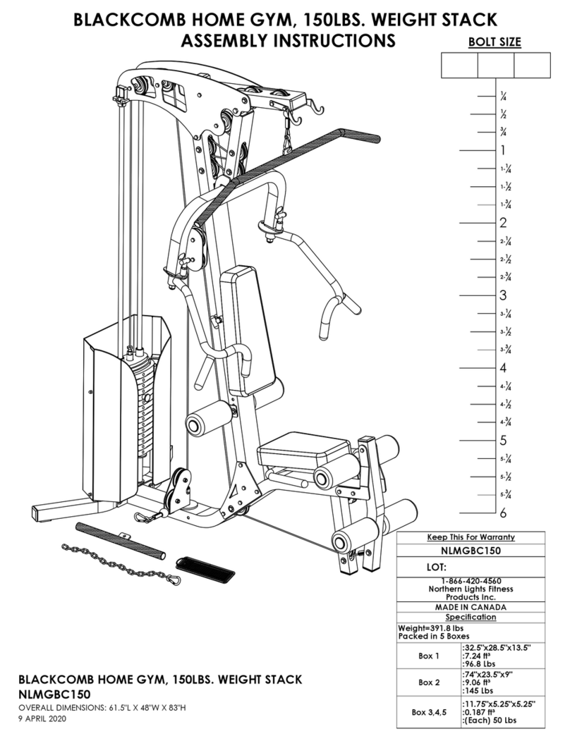 Northern Lights BLACKCOMB HOME GYM Assembly instructions