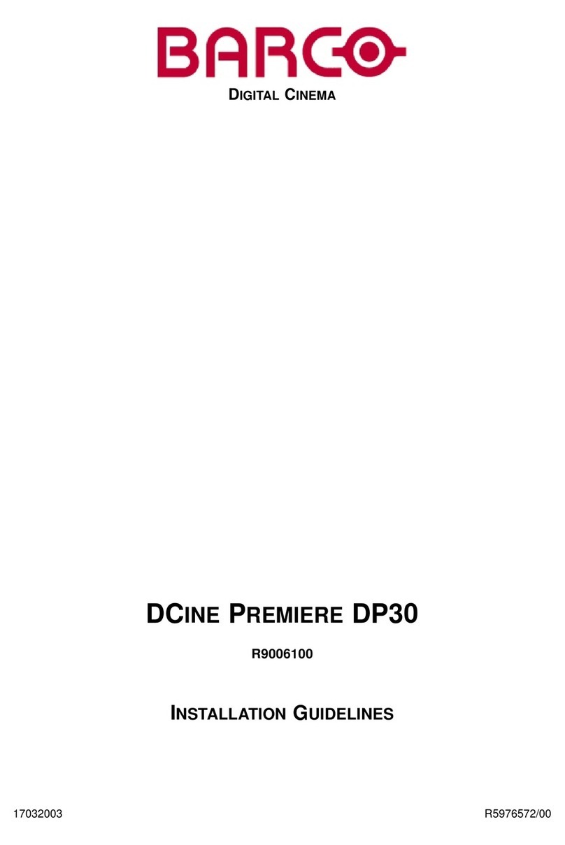 Barco DCINE PREMIERE DP30 Installation guidelines