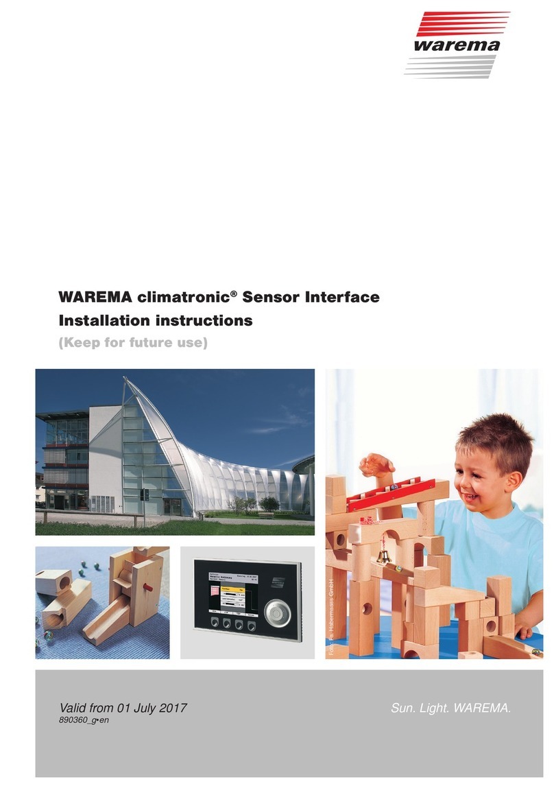 WAREMA climatronic 1002 234 installation instructions