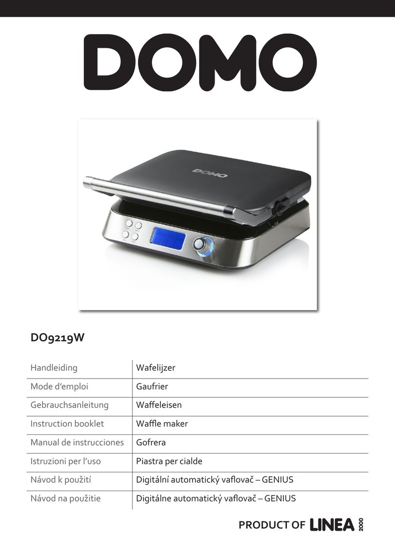 Linea 2000 DOMO WAFFLE GENIUS Instruction booklet