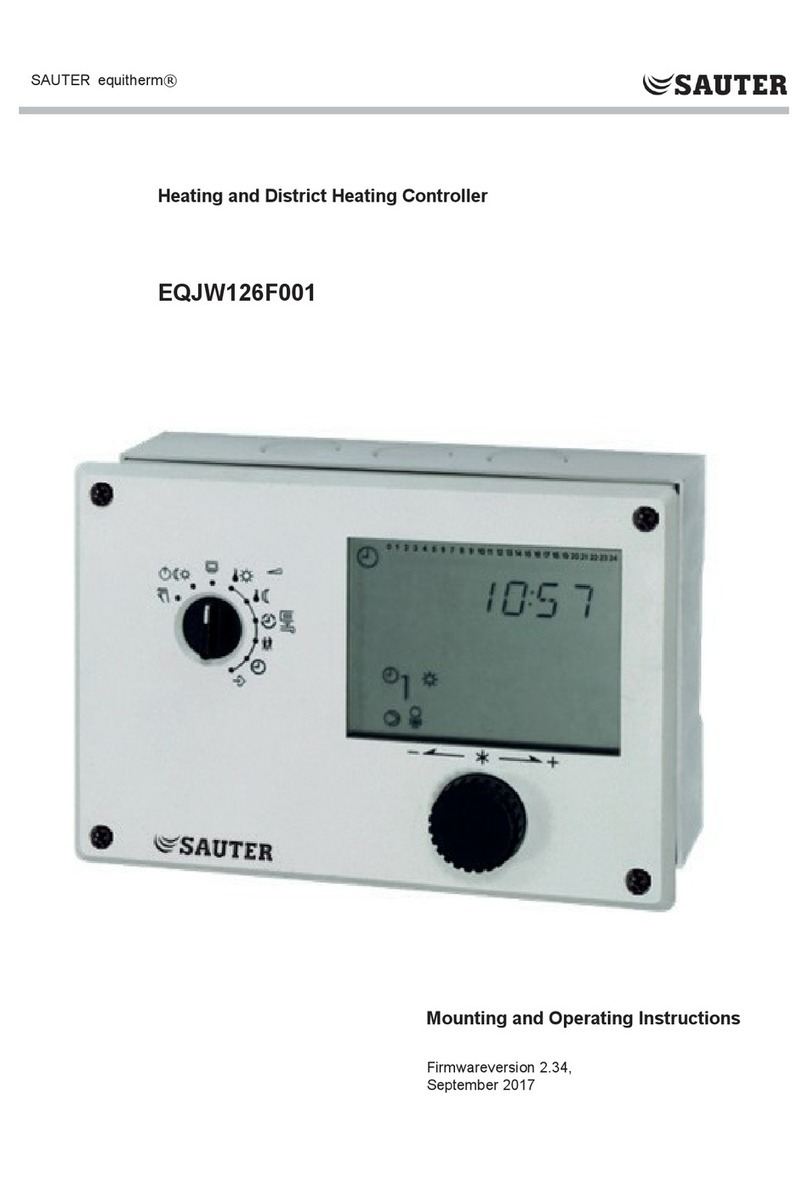 sauter equitherm EQJW126F001 Service manual