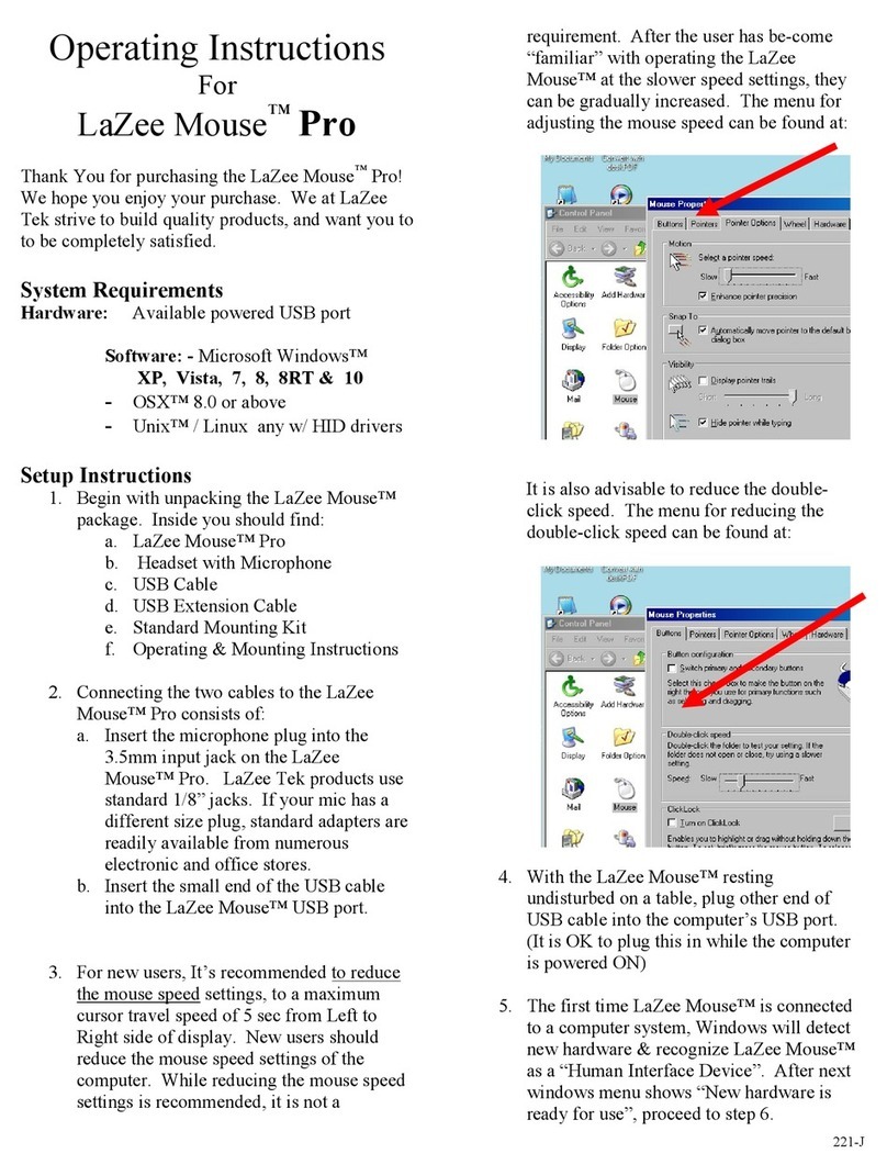 LaZee Tek LaZee Mouse Pro User manual