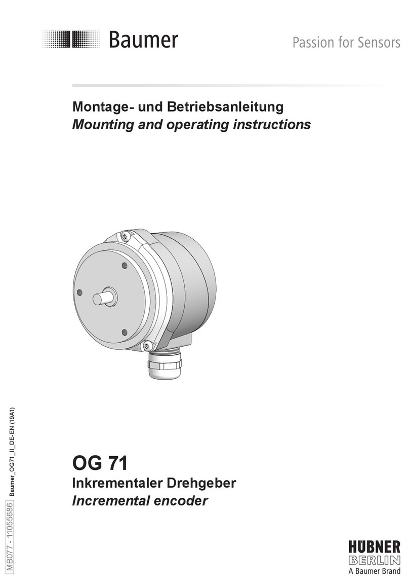Baumer HUBNER OG 71 Mounting and operating instructions