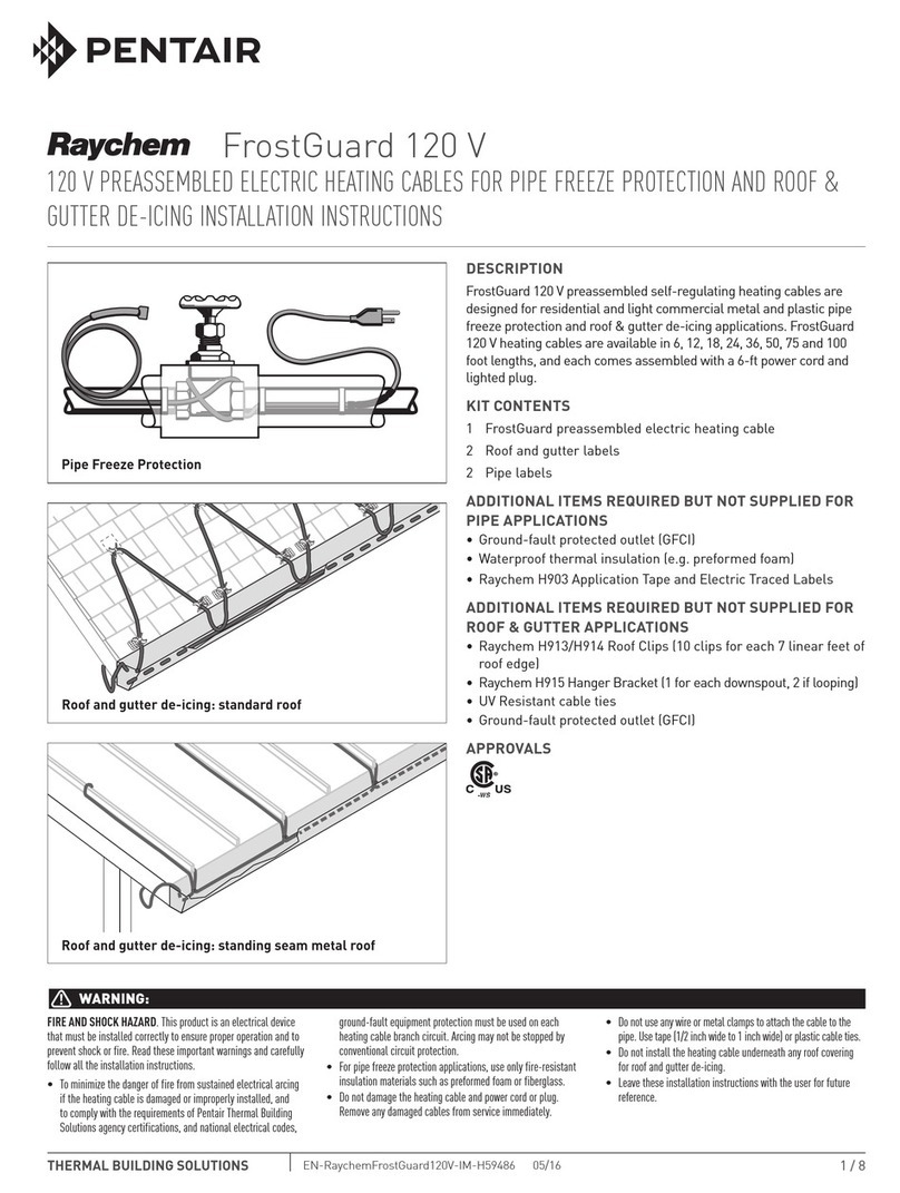 Pentair Raychem FrostGuard installation instructions