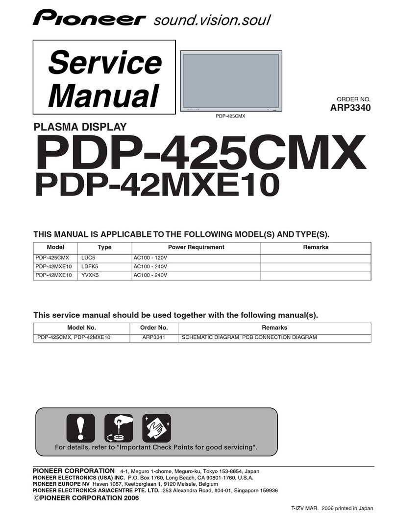 Pioneer Pure Vision PDP-425CMX User manual
