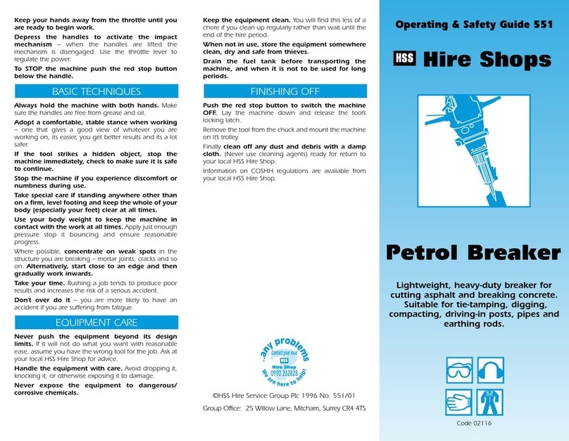 HSS Hire 02116 Operating & safety guide