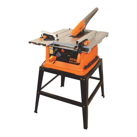ATIKA PTK 250 S Assembly and operating  instruction sheet