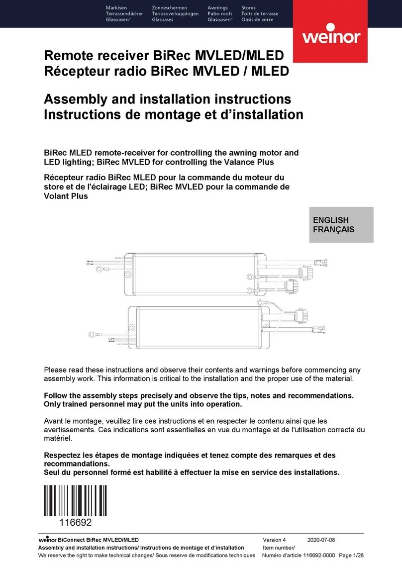 weinor BiRec MVLED Instruction manual