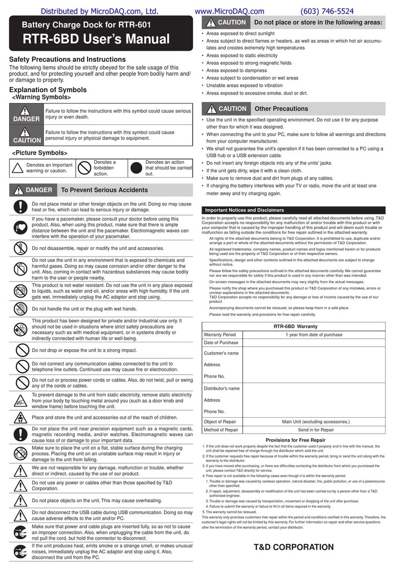T&D RTR-6BD user manual